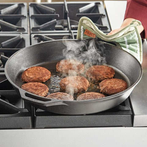17 Inch Seasoned Cast Iron Dual Handle Pan\L17SK3