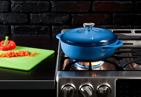 3 Quart Blue Enameled Cast Iron Dutch Oven\EC3D33