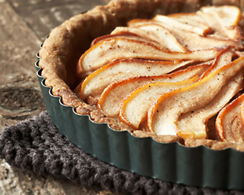 Round fluted tart mould with removable bottom ?24CM \4706.2444