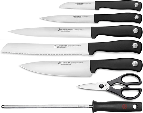SILVERPOINT Knife block with 7 pcs \1095170701- I31