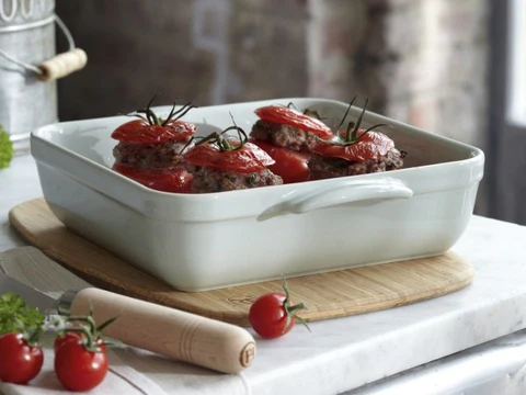 Square Baking Dish With Handles 28 cm (White) \ 022050 