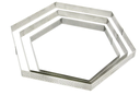 Stainless steel perforated tart rings - Hexagonal ?10 X 2CM \3099.60