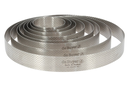 Straight edge perforated tart ring in stainless steel-?15.5 H 3,5 \3098.06