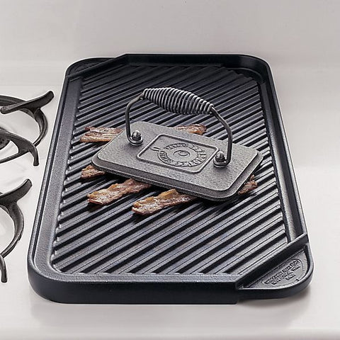 Rectangular Cast Iron Grill Press 6.75In x 4.5In \ LGP3