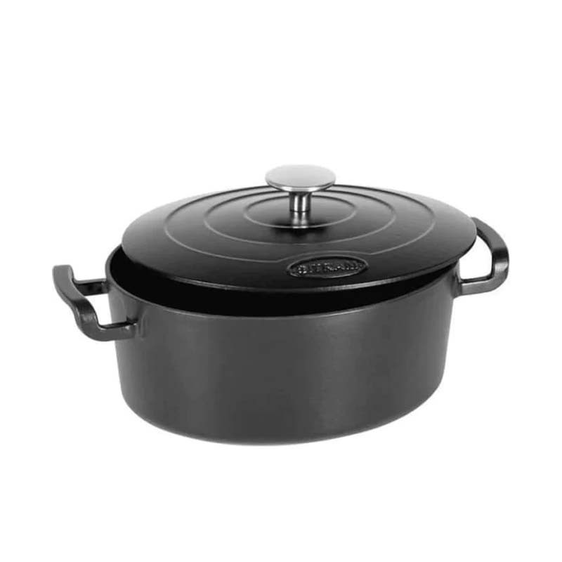SITRAM Cast Iron Black Oval Casserole Dish, 4 L \711091
-I21