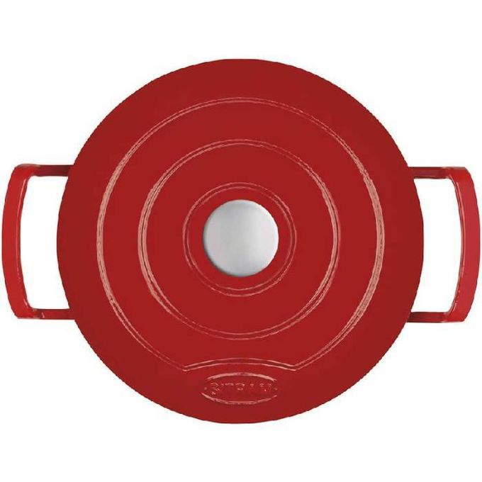 SITRAM Cast Iron Red glossy Round Casserole Dish, 5 L \711086-I21