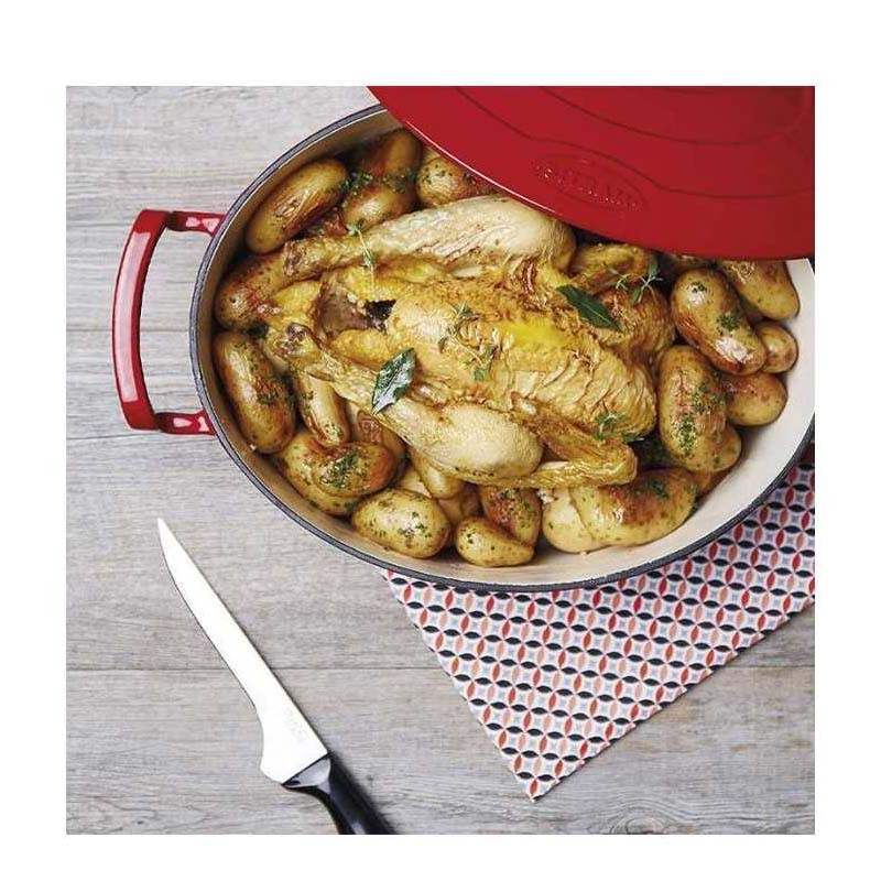 SITRAM Cast Iron Red glossy Round Casserole Dish, 5 L \711086-I21