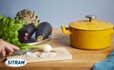 SITRAM Cast Iron Yellow  Round Casserole Dish, 5 L \711983-I21