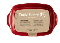 Rectangular Baking Dish With Handles 22 cm (Burgundy) \ 349649-B32