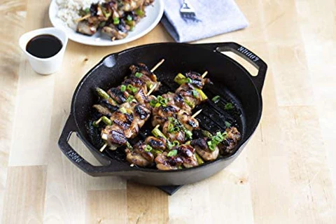 10.25 In Seasoned Iron Dual Handle Grill Pan\L8GPL