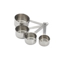 Set Of 4 Stainless Steel Measuring Cups (60, 80, 125, & 250 ml)