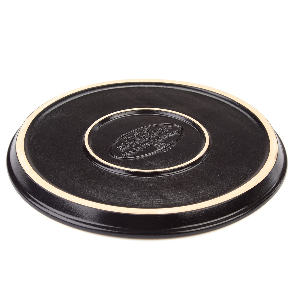 Romertopf Lafer BBQ Round Griddle With Grilling Bars \ 03406 black