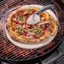 Pizza stone with stand + pizza cutter