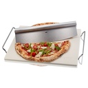Pizza stone with stand + pizza cutter,square
