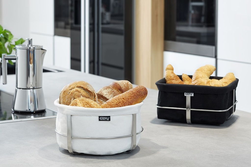 Bread basket BRUNCH, round white