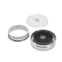 Box of 9 fluted round cutters, stainless steel