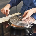 Universal stainless steel lid for pans 20-24 cm