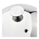 Stainless steel cooking bell, 30 cm diameter, with steam hole.