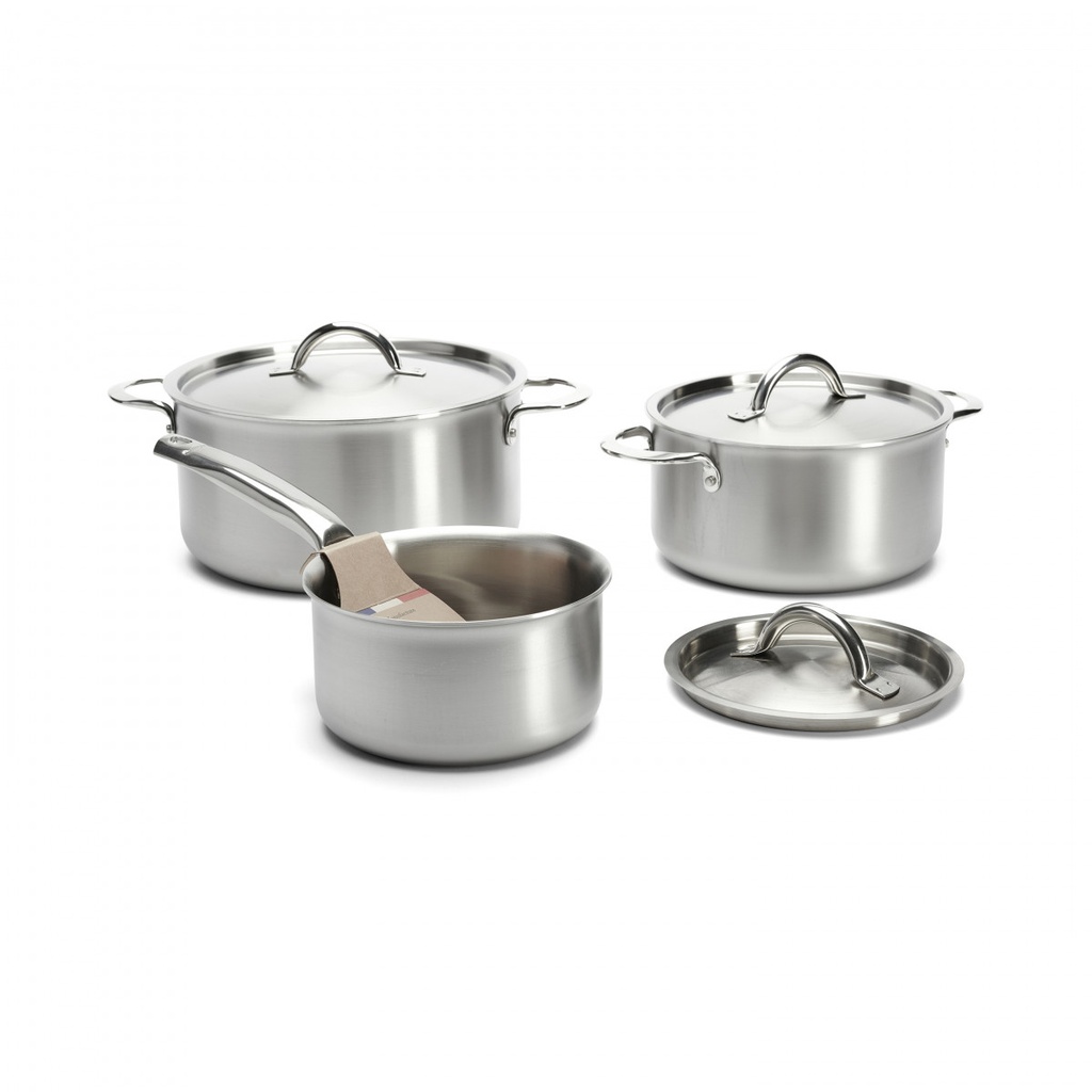 Stainless steel saucepan ALCHIMY Set of 6 Pcs