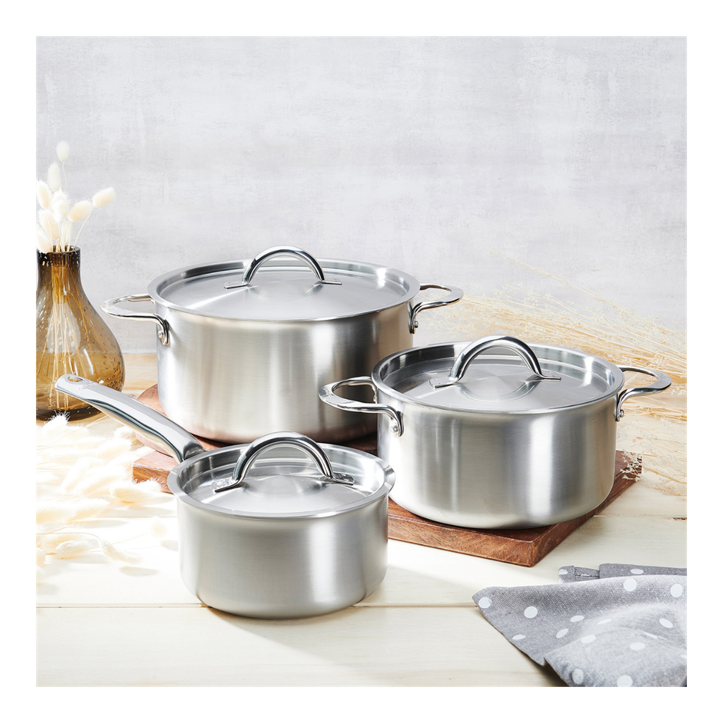 Stainless steel saucepan ALCHIMY Set of 6 Pcs
