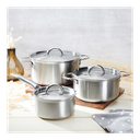Stainless steel saucepan ALCHIMY Set of 6 Pcs