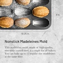 12 MADELEINES BAKING TRAY 7x4x1.5cm - 20x26cm \4710.12