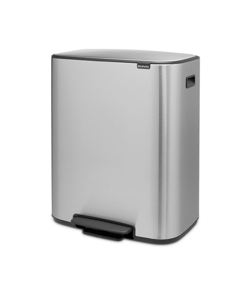 Brabantia Bo Pedal Bin with Inner Bucket 60L Matt Steel Fingerprint Proof