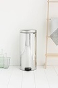 Brabantia Pedal Bin newIcon 30L Plastic Inner Bucket Brilliant Steel