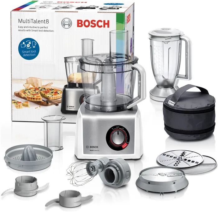 Food processor MultiTalent 8 1200 W White, Brushed stainless steel