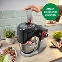 Bosch Series 6 Kitchen machine with scale 1600 W Black, Brushed stainless steel