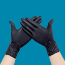 Disposable vinyl gloves 100 pcs (Black)\ M