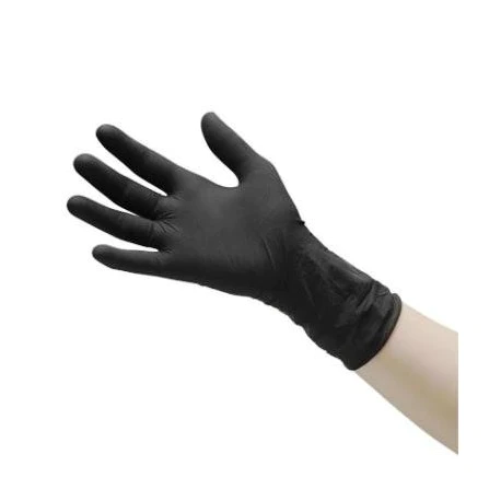 Disposable vinyl gloves 100 pcs (Black)\ M