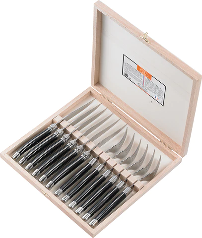 Jean Dubost Steak Knife & Fork Set (Black) \ 09811717