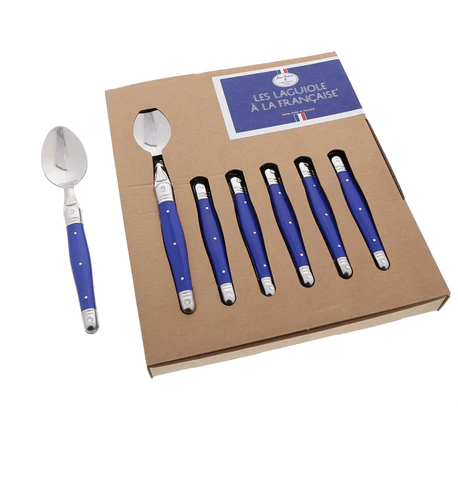 Jean Dubost "Laguiole à la française" Table Spoon Set (Blue) \ 16074215