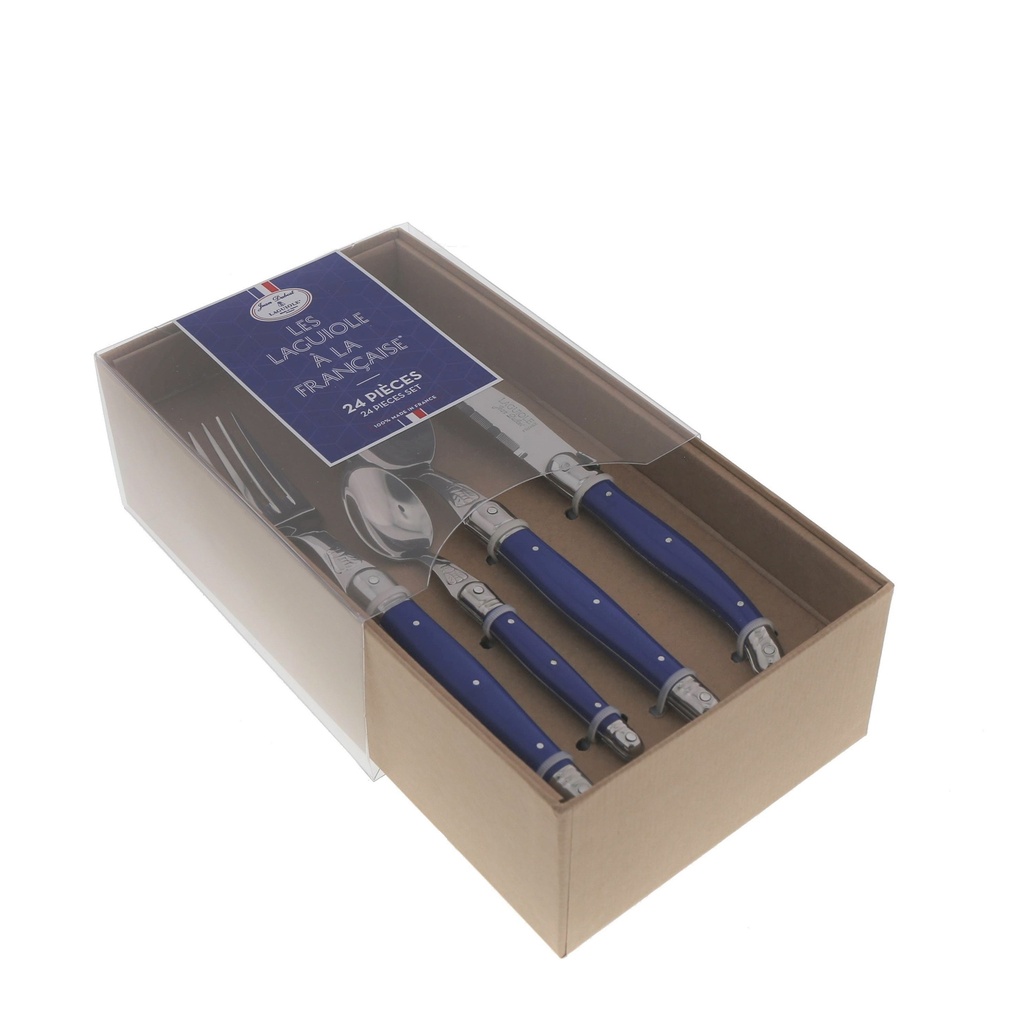 Jean Dubost "Laguiole à la française" Flatware Set 24 pcs. (Blue)\4172834