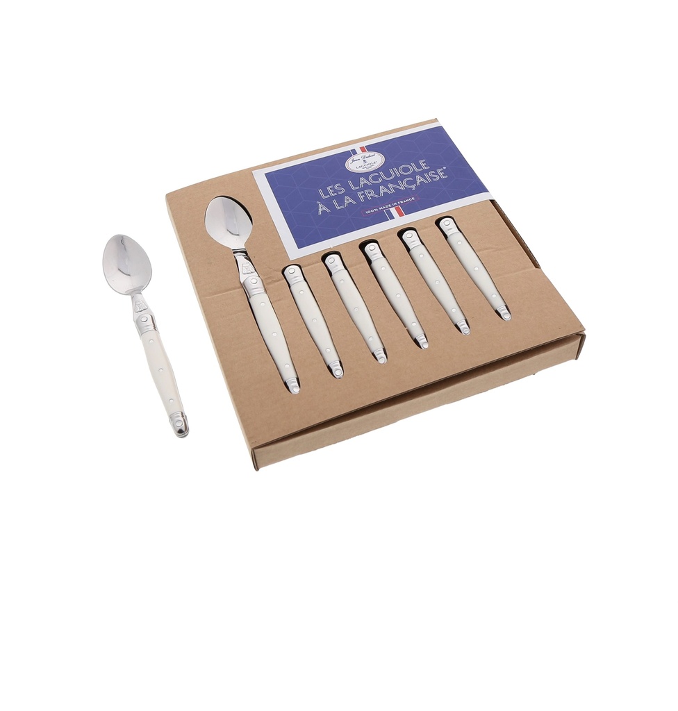 Jean Dubost "Laguiole à la française" Tea Spoon Set (White) \ 8832161