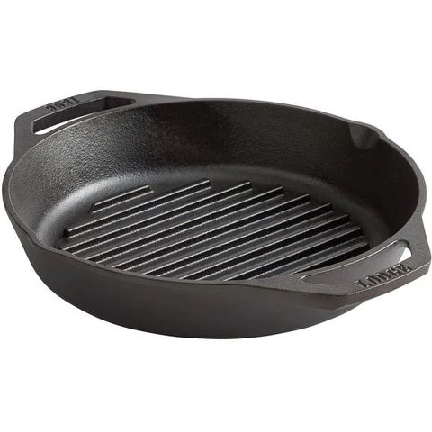 10.25 In Seasoned Iron Dual Handle Grill Pan\L8GPL