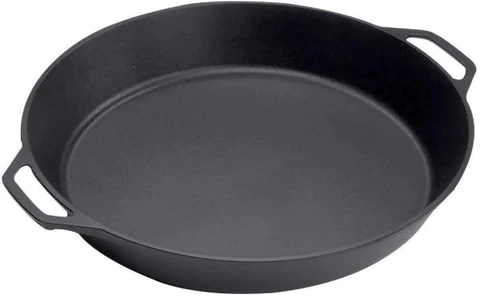 17 Inch Seasoned Cast Iron Dual Handle Pan\L17SK3