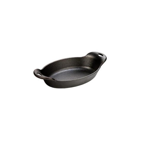 16 Ounce Seasoned Oval Cast Iron Mini Server\HM16OS