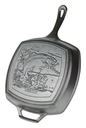 10.25In Lodge Wildlife Square Grill Pan Fish\L8SGPWLFI