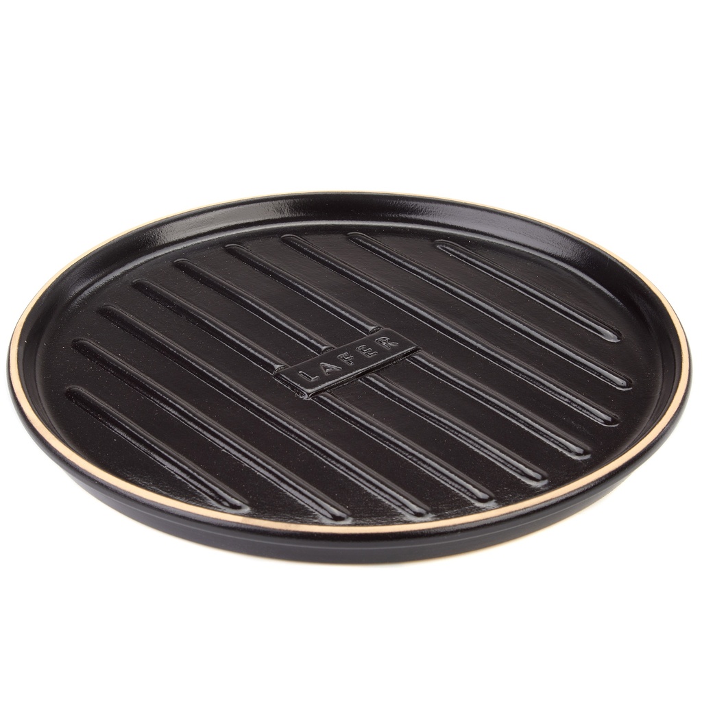 Romertopf Lafer BBQ Round Griddle With Grilling Bars \ 03406 black