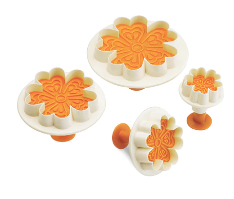 Ghidini Flower-shaped Cake Decorators (4 pcs) \ 2069