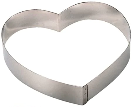 Stainless steel ''Heart'' pastry ring ?16 cm H 4 cm \3077.16