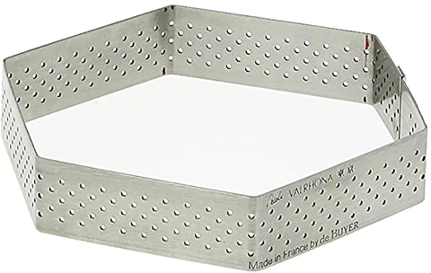 Stainless steel perforated tart rings - Hexagonal ?10 X 2CM \3099.60