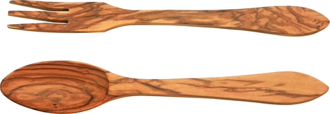 Olivewood 1/2 Baguette Salad Set 25cm \ 0010710