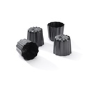 Set of 4 "Canelés Bordelais" fluted individual moulds ?5.5cm\4718.0544