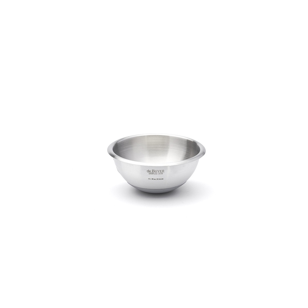 Stainless Steel Hemispherical Pastry Bowl With Silicone Base Ø16cm \ 3373.16