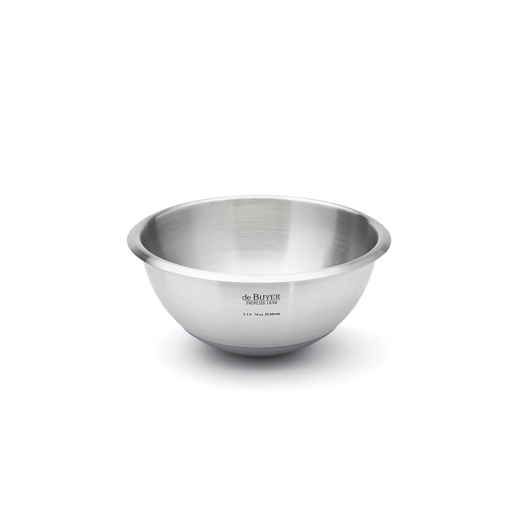 Stainless Steel Hemispherical Pastry Bowl With Silicone Base Ø20cm \ 3373.20