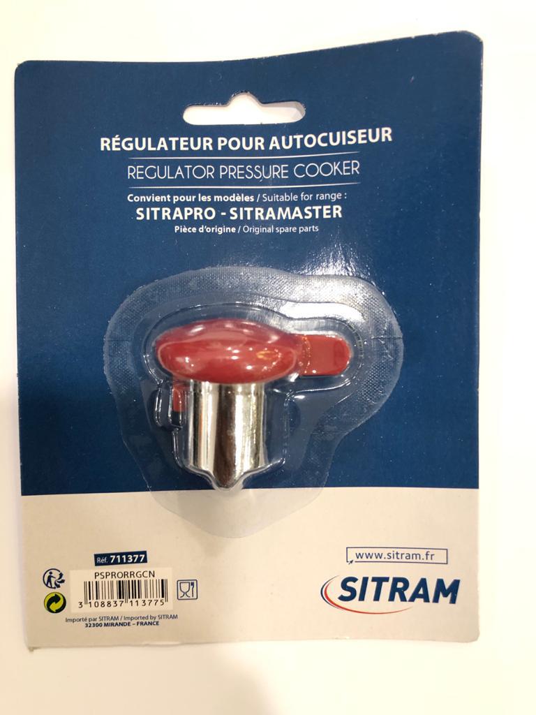Stainless steel and silicon pressure cooker regulator RED