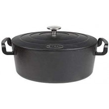 SITRAM Cast Iron Black Oval Casserole Dish, 4 L \711091-I21